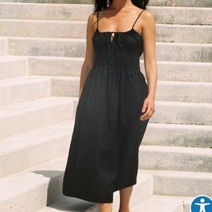 New With Tags Ciao Lucia Gabriela Black Poplin Dress